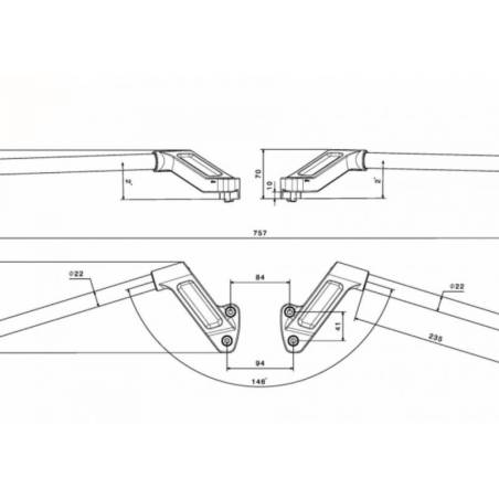 Demi Guidon Suzuki Katana 1000 Rizoma MA055B