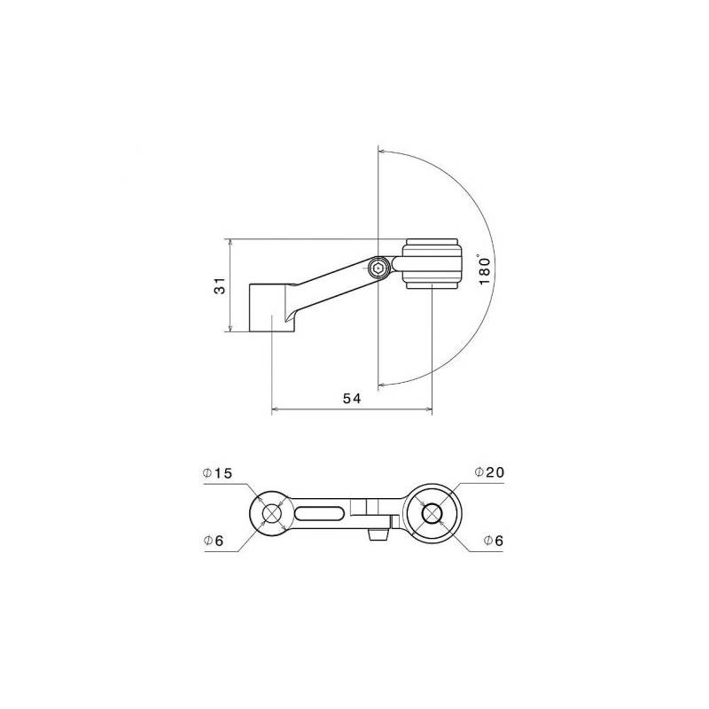 Support articulé pour réservoir de fluide RIZOMA CT450B