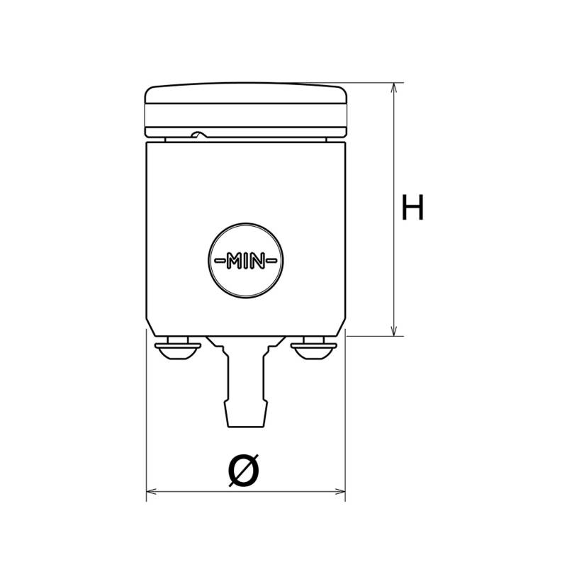 Réservoir de fluide d embrayage pour moto RIZOMA CT017 Finition Alu