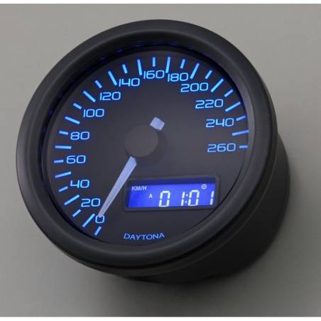 Compteur De Vitesse Velona A Led Bleu Kmh Noir Daytona