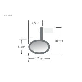 RETROVISEUR EMBOUT DE GUIDON ALUMINIUM CLASSIC HIGHSIDER