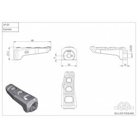 Reposes pieds passager Yamaha MT-03 / Gilles Tooling Touring Black