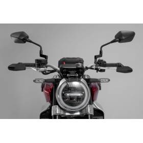 Protège-leviers avec déflecteur de vent Noir. Honda CB1000R (18-).