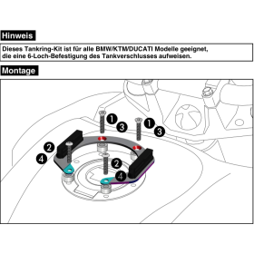 Support sacoche réservoir BMW R1200R - Hepco-Becker 506676 00 09