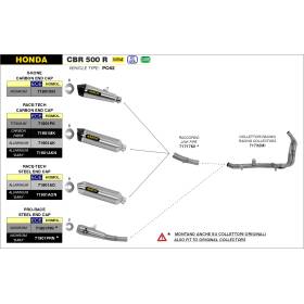 Silencieux acier Honda CBR500R 2019-2020 / Pro-Race Arrow 71901PRI