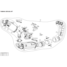 Ligne complète homologuée Yamaha XSR900 2022- / Akrapovic S-Y9R16-HDT