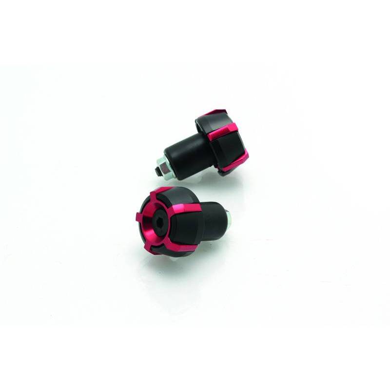 Embouts de guidon V PARTS Spark Ø18mm Noir/Rouge