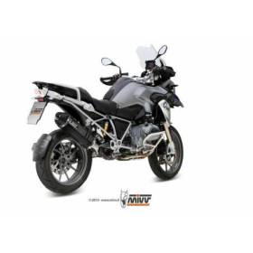 Silencieux MIVV Speed Edge inox brossé noir/casquette carbone BMW R1200GS