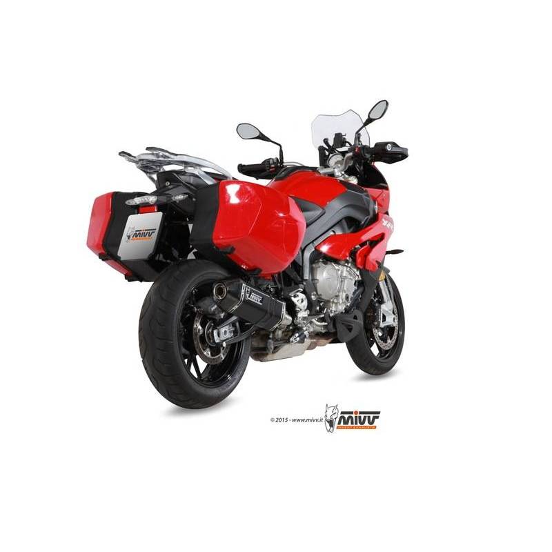 Silencieux MIVV Speed Edge inox brossé noir BMW S1000XR