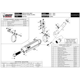 Silencieux MIVV MIVV A.009.L9 - Aprilia RSV4 APRC et Tuono V4 APRC 2011-2016