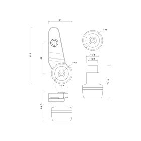 Kits de Tampons de Protections Moteur et Carénage Bmw S1000R / M1000R / Rizoma - PM598