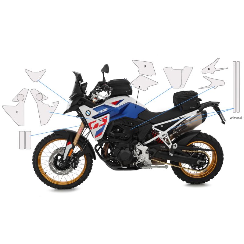 Kit protection peinture BMW F900GS - PremiumShield Wunderlich 35970-500