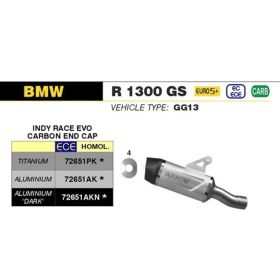 Silencieux homologué Arrow BMW R1300GS Indy Race Evo Titanium - 72651PK