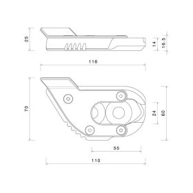 Patin de béquille BMW R1300GS - Rizoma ZBW115