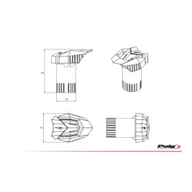 Protection moteur Kawasaki Z125 2022+ / R19 Puig 21911N