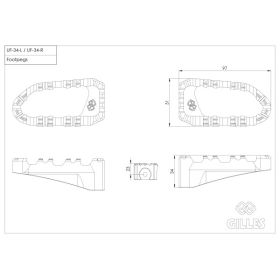 Reposes pieds BMW F850GS / R1200GS / R1300GS - Gilles Tooling RGK-122-UF34-SET-B