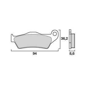 PLAQUETTES BREMBO ARRIERES 07BB2809