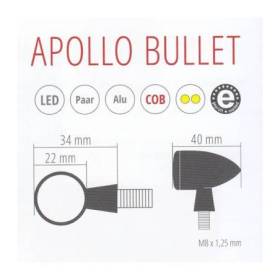 Clignotant custom LED HIGHSIDER Apollo Bullet