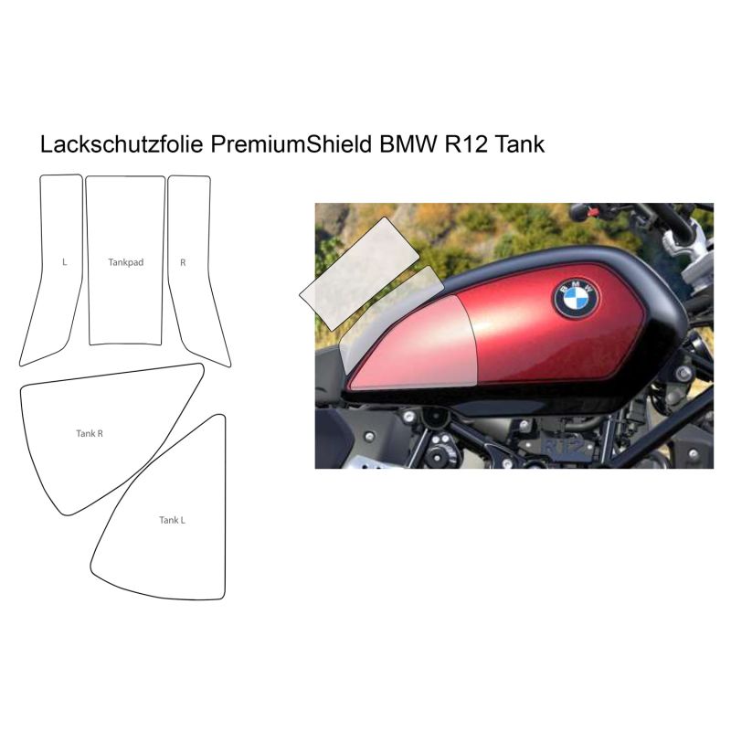 Kit protection de réservoir BMW R12 - PremiumShield Wunderlich 35970-710