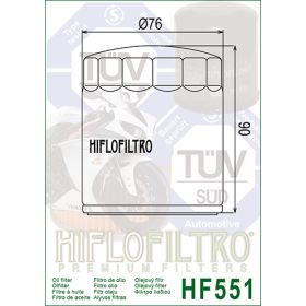 Filtre a huile Hiflofiltro Moto Guzzi HF551