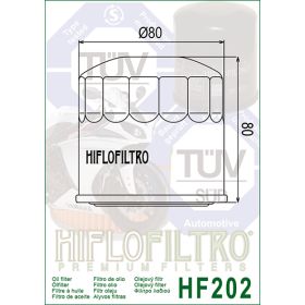 Filtre a huile Hiflofiltro HF202