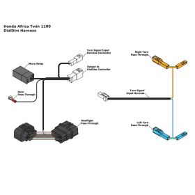 Adaptateur de câblage Plug-Play DialDim Honda Africa Twin 1100 (2020-2023) Denali DNL.WHS.20400