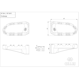 Reposes pieds BMW F850GS / R1200GS / R1300GS - Gilles Tooling RGK-122-UF34-SET-B