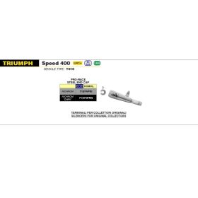 Silencieux homologué Arrow pour Triumph Speed 400 2024