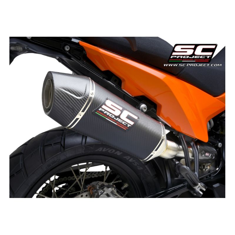 Silencieux carbone homologué KTM 890 SMT - SC Project X-Plorer II KTM15C-121C