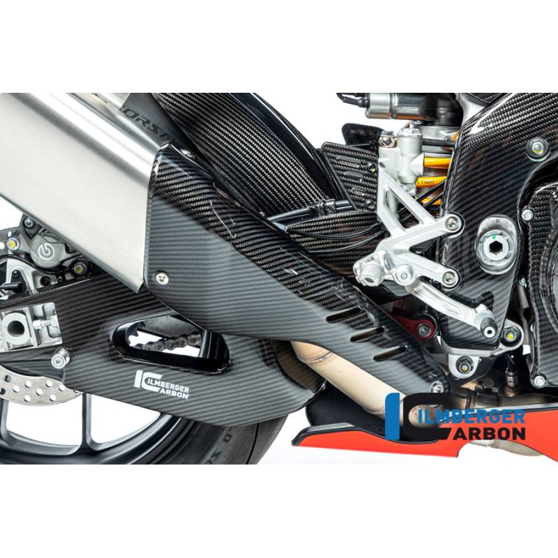 Protecteur de silencieux brillant Aprilia RSV4 1100 à partir de 2021 - Ilmberger Carbon