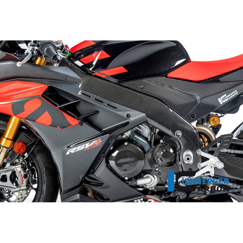 Protection de cadre côté gauche brillante Aprilia RSV4 1100 à partir de 2021 - Ilmberger Carbon