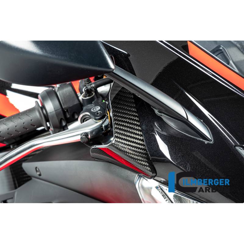 Déflecteur d'air sur le carénage supérieur côté droit brillant Aprilia RSV4 1100 à partir de 2021 - Ilmberger Carbon