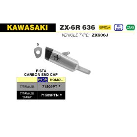 Silencieux Titane homologué KAWASAKI ZX-6R 636 2024+ / Pista Arrow 71509PT