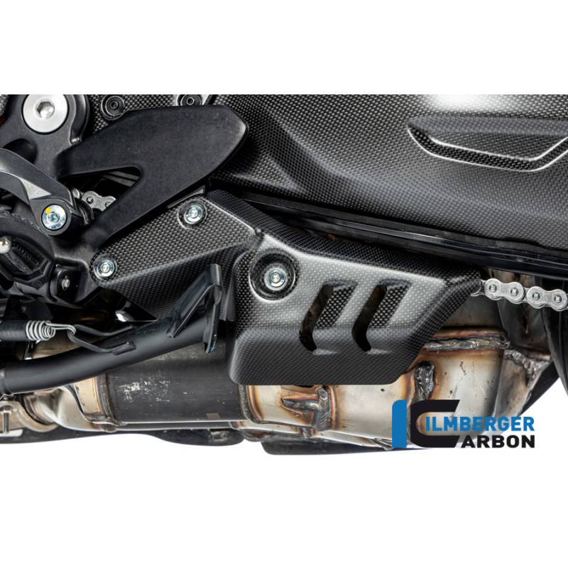 Cache d’échappement gauche Ducati Diavel V4 de 2023 mat - Ilmberger Carbon