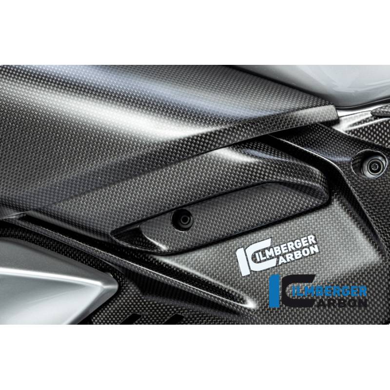 Sortie du tube d’air gauche Ducati Diavel V4 de 2023 mat - Ilmberger Carbon