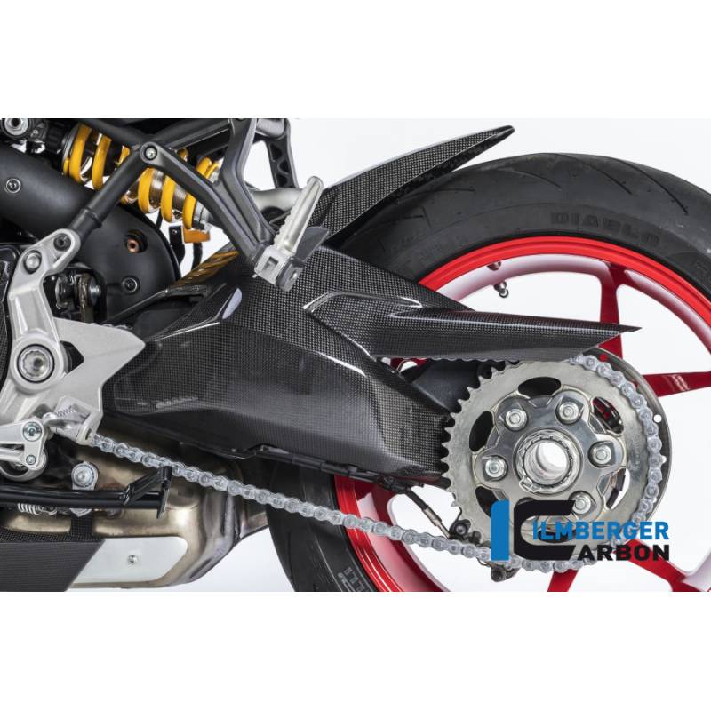 Cache de bras oscillant avec protection de chaîne supérieure brillant Ducati 939 Supersport à partir de 2017 - Ilmberger Carbon