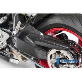 Cache de bras oscillant avec protection de chaîne supérieure brillant Ducati 939 Supersport à partir de 2017 - Ilmberger Carbon