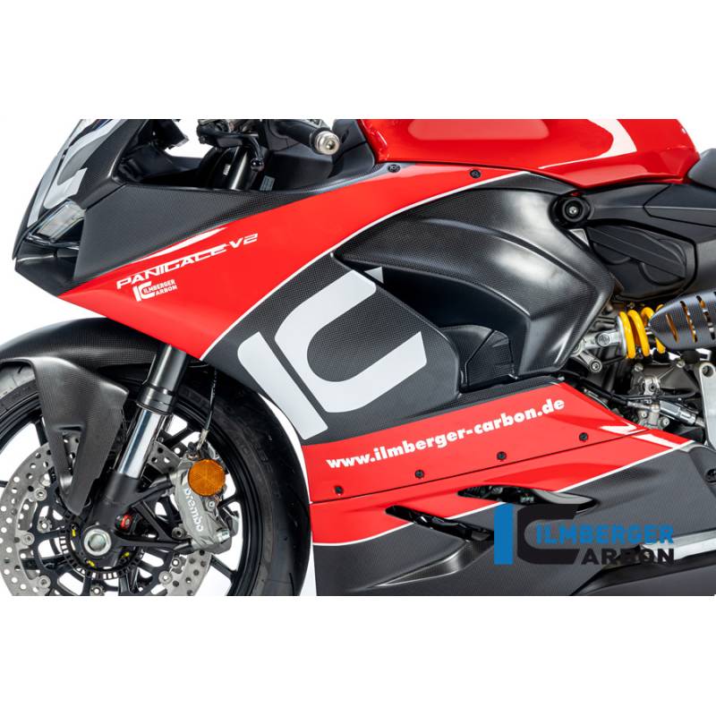 Panneau latéral de carénage côté gauche mat - Ducati Panigale V2 2020-2023 - Ilmberger Carbon