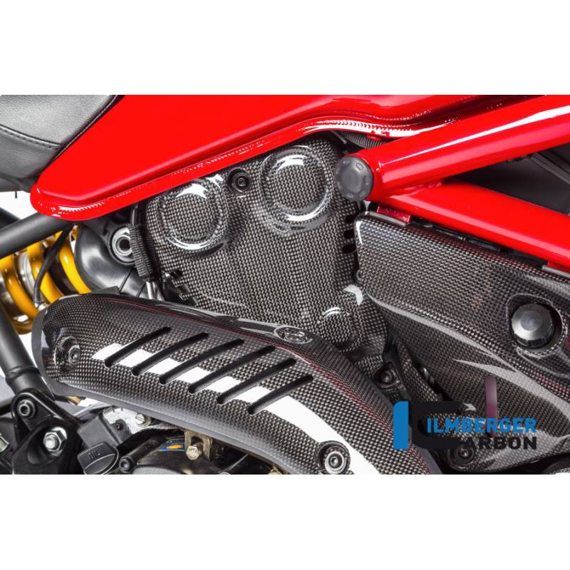 Couvercle de courroie verticale brillant - Ducati Monster 1200 / S 2017 - Ilmberger Carbon