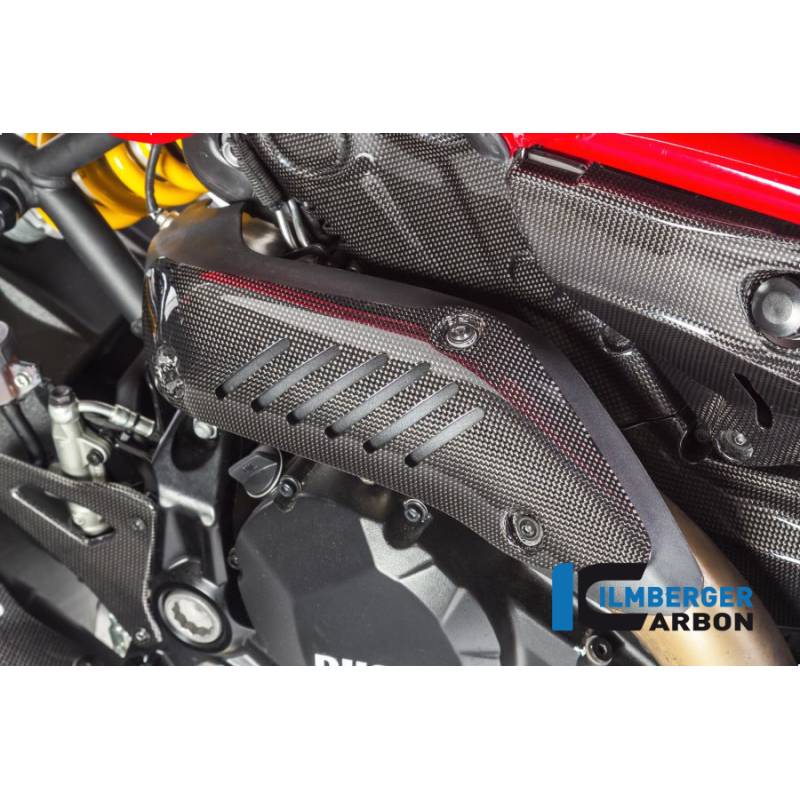 Protection du collecteur d'échappement brillant - Ducati Monster 1200 / S 2017 - Ilmberger Carbon