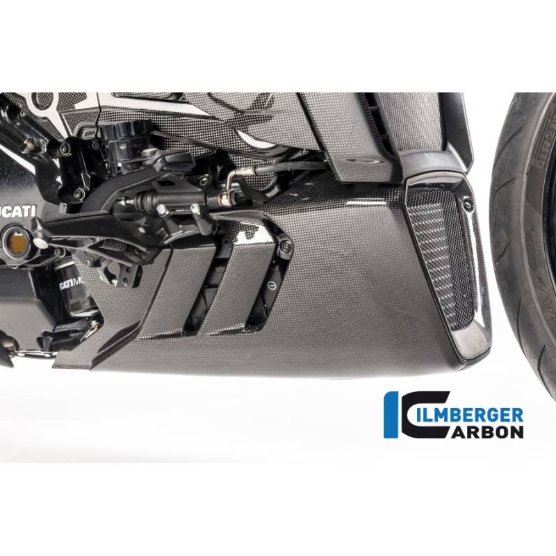 Couvercle inférieur côté droit brillant Ducati XDiavel / S 2016-2017 - Ilmberger Carbon