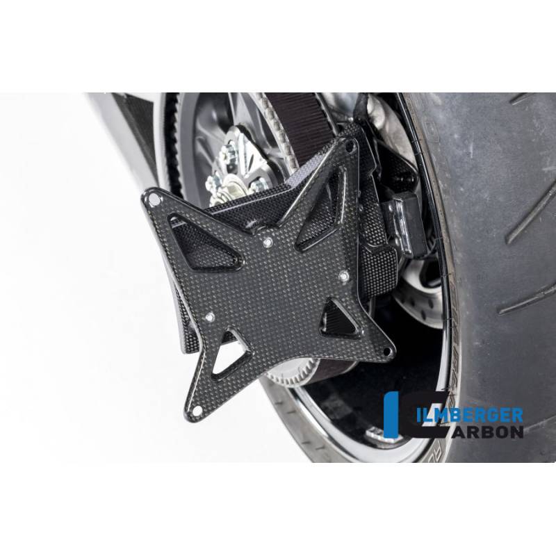 Support de plaque d'immatriculation et protection de courroie brillant Ducati XDiavel / S 2016-2017 - Ilmberger Carbon