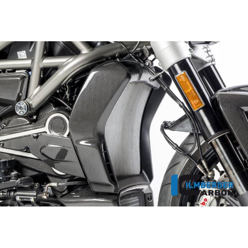 Couvercle de radiateur droit brillant Ducati XDiavel / S 2016-2017 - Ilmberger Carbon