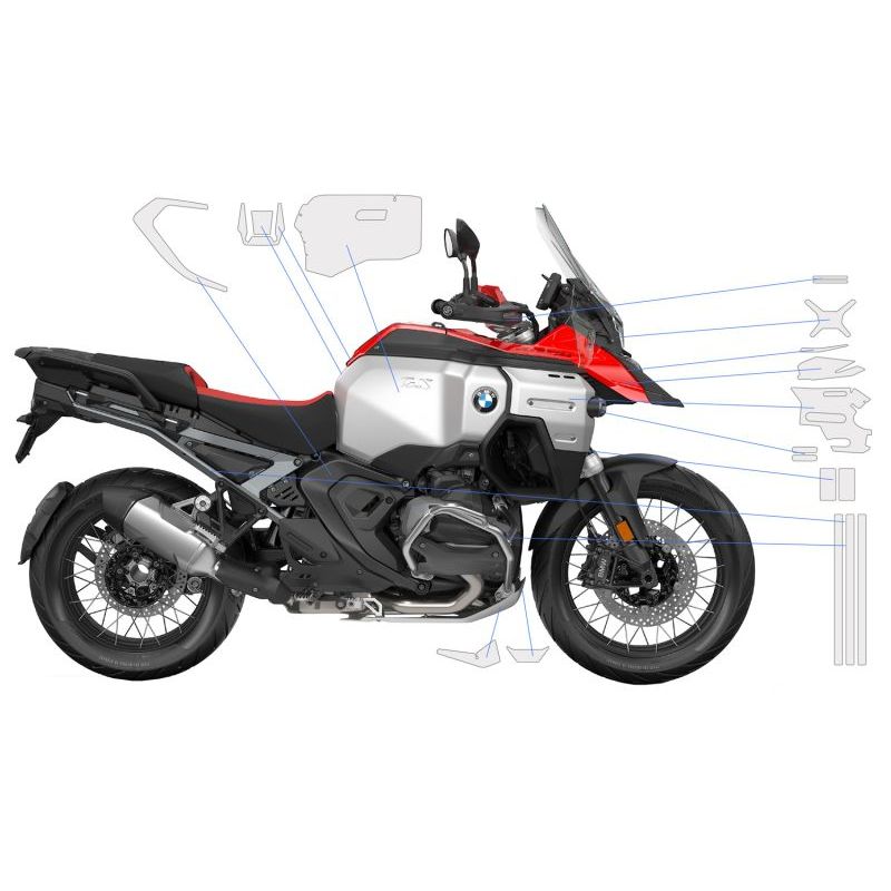 Kit complet protection peinture BMW R1300 GS ADV - Wunderlich PremiumShield