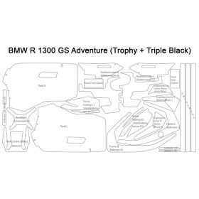 Kit complet protection peinture BMW R1300GS ADV Torphy + Triple - Wunderlich PremiumShield