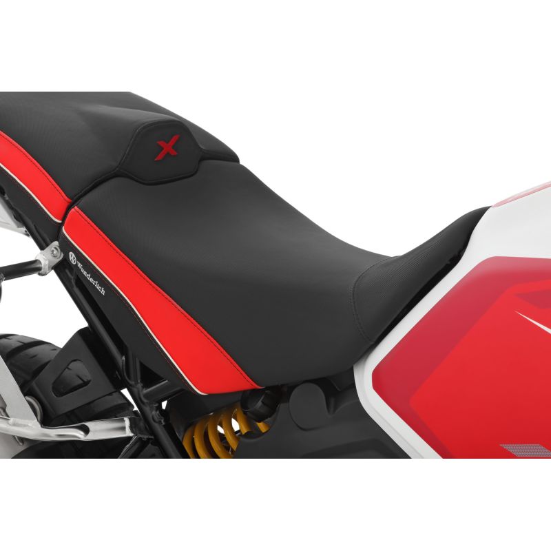 Selle pilote Ducati DesertX - Wunderlich X-Design Red Extra Haute