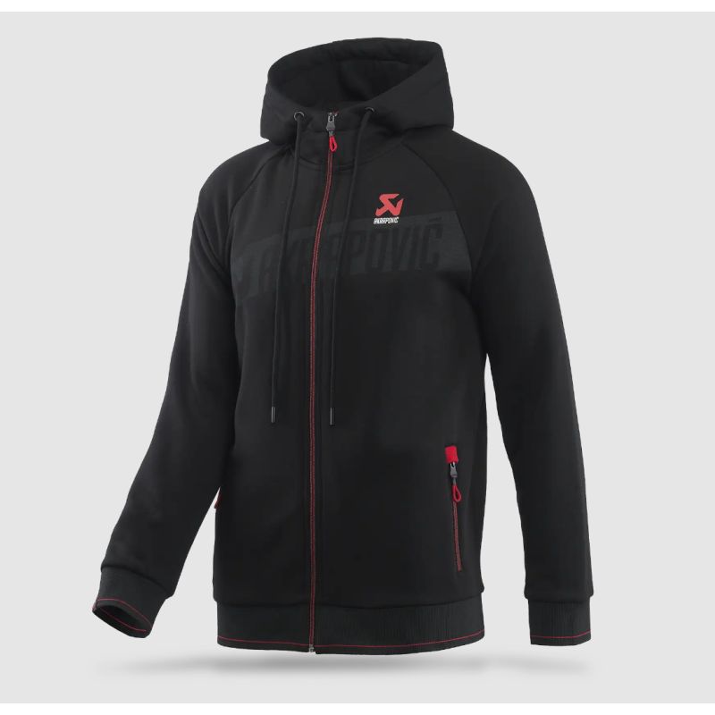 Sweat à capuche Noir Corpo Zip - Akrapovic