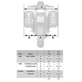 Valise latérale Unit Garage en aluminium 34L côté échappement