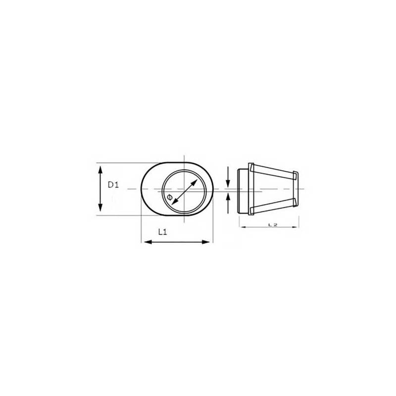 FILTRE A AIR HORS AXE SORTIE DEPORTE CENTRAL UNIVERSEL D:60 L:50 L2:67 - CONDEC60-12H50S-WP