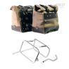 Kit sacoches CUIR Triumph Scrambler 1200 - Unit garage Cult cadre argent